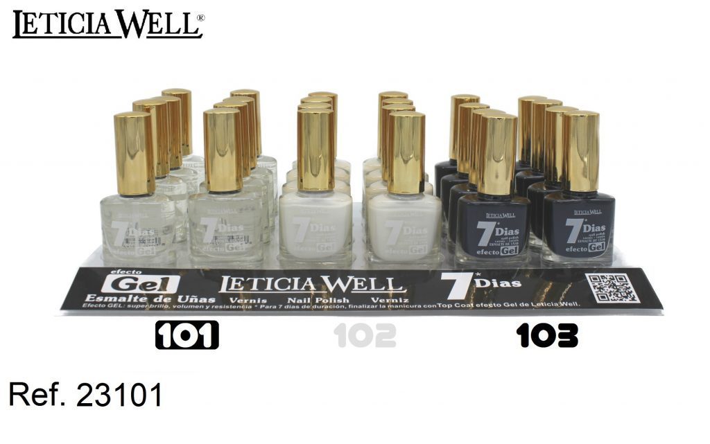 laca de uñas 7 dias gel(0,57 € UNIDAD) PACK 24 LETICIA WELL