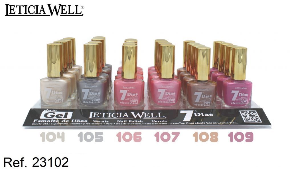 laca de uñas 7 dias gel(0,57 € UNIDAD) PACK 24 LETICIA WELL