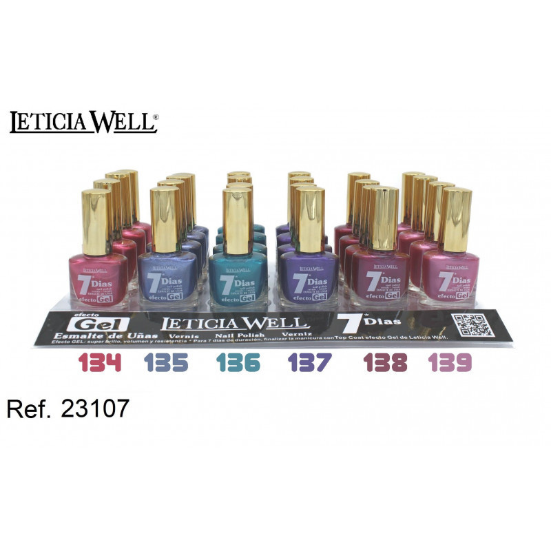 laca de uñas 7 dias efecto gel(0,55 € UNIDAD) PACK 24 LETICIA WELL