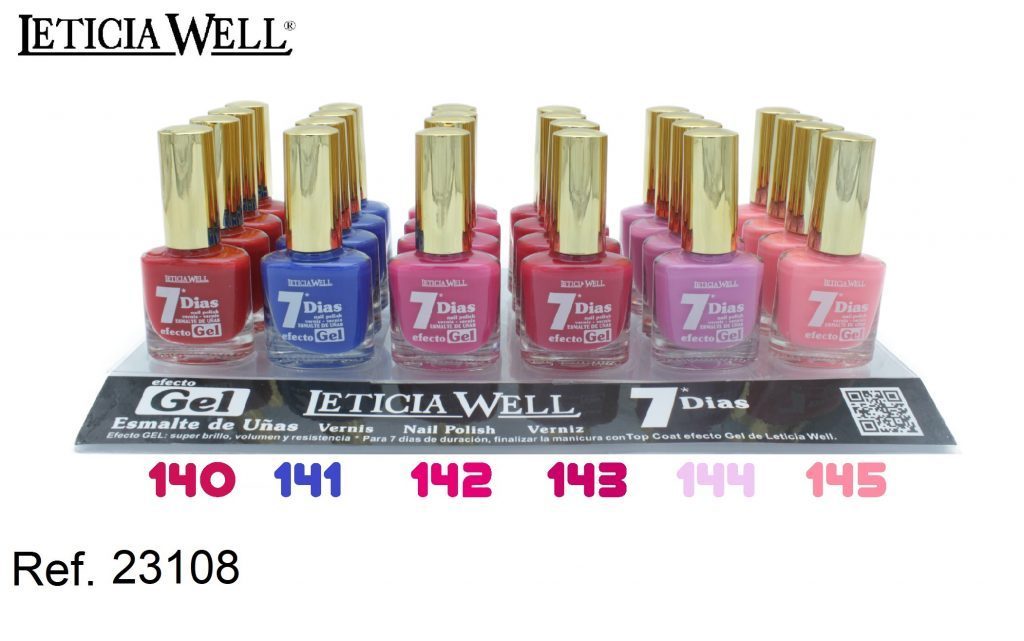 laca de uñas 7 dias efecto gel(0,55 € UNIDAD) PACK 24 LETICIA WELL