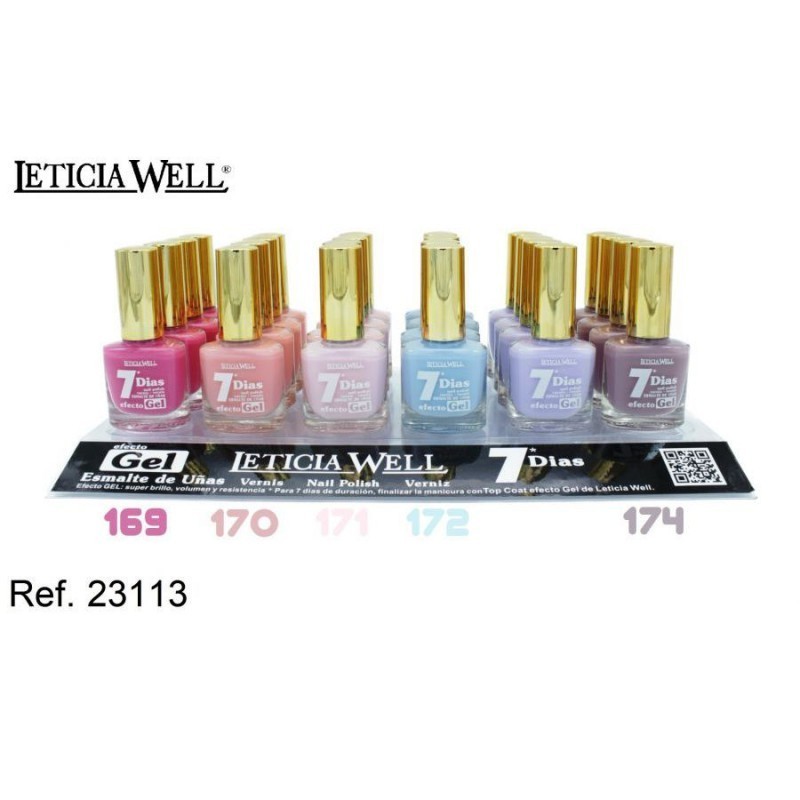 laca de uñas 7 dias gel(0,57 € UNIDAD) PACK 24 LETICIA WELL