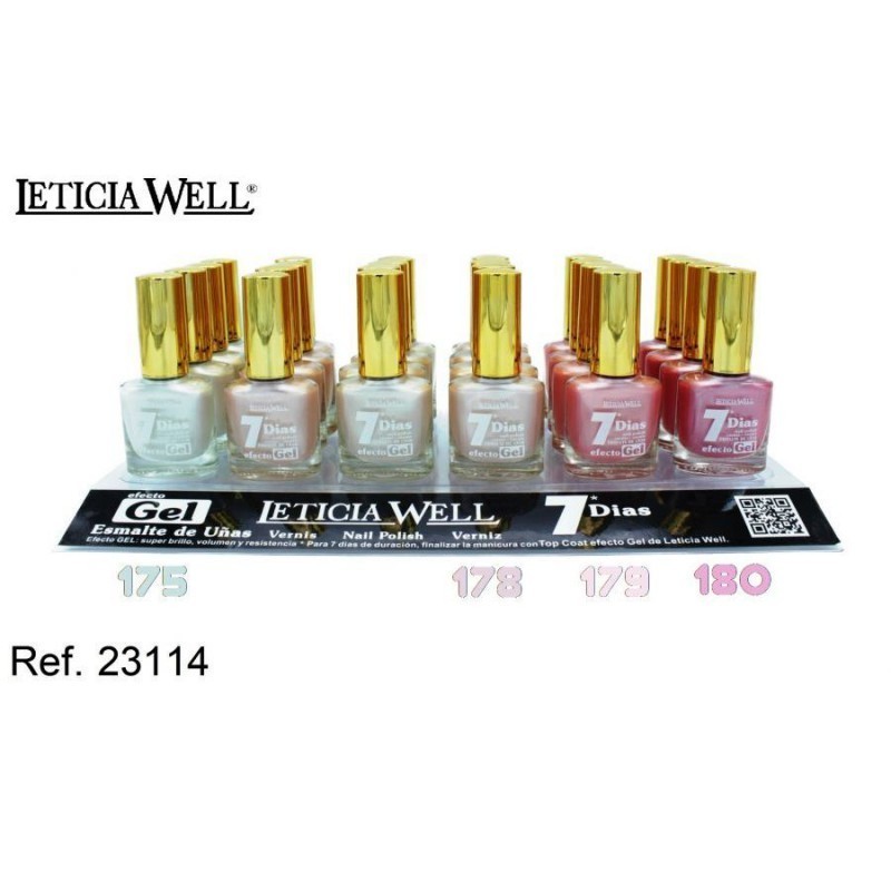 laca de uñas 7 dias gel(0,57 € UNIDAD) PACK 24 LETICIA WELL