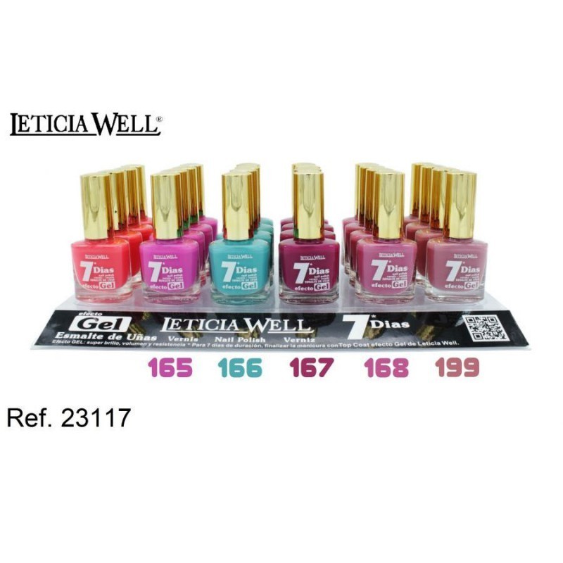laca de uñas 7 dias gel(0,57 € UNIDAD) PACK 24 LETICIA WELL