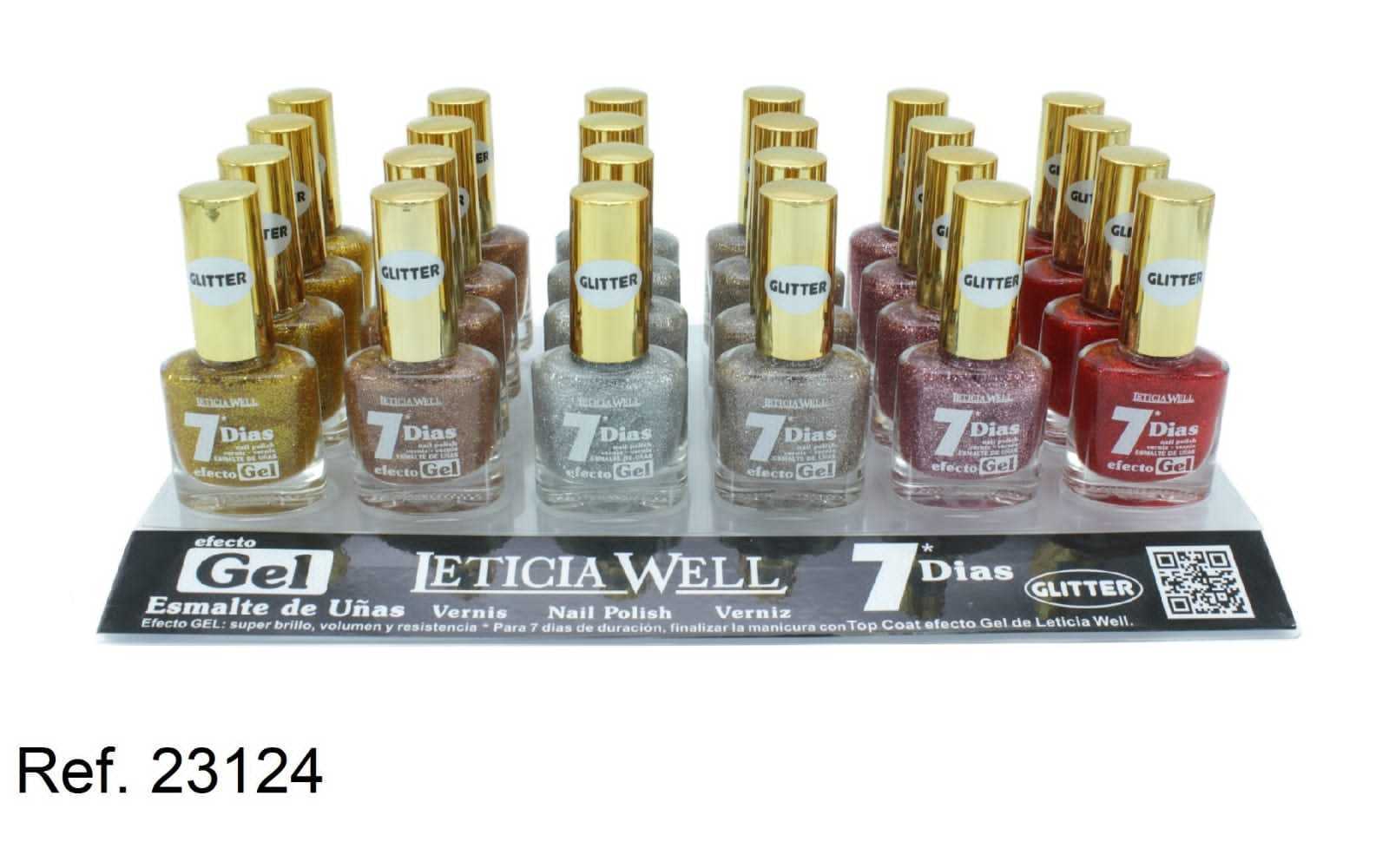 laca de uñas 7 dias gel(0,57 € UNIDAD) PACK 24 LETICIA WELL