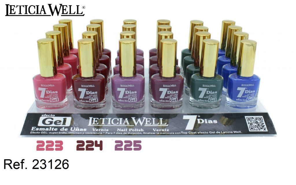 laca de uñas 7 dias efecto gel(0,55 € UNIDAD) PACK 24 LETICIA WELL