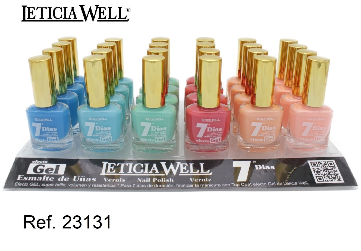 laca de uñas 7 dias gel(0,57 € UNIDAD) PACK 24 LETICIA WELL