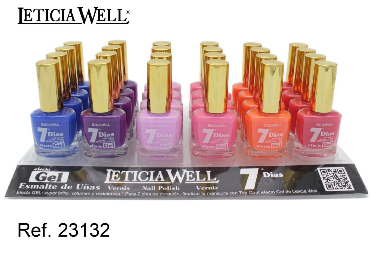 laca de uñas 7 dias gel(0,57 € UNIDAD) PACK 24 LETICIA WELL