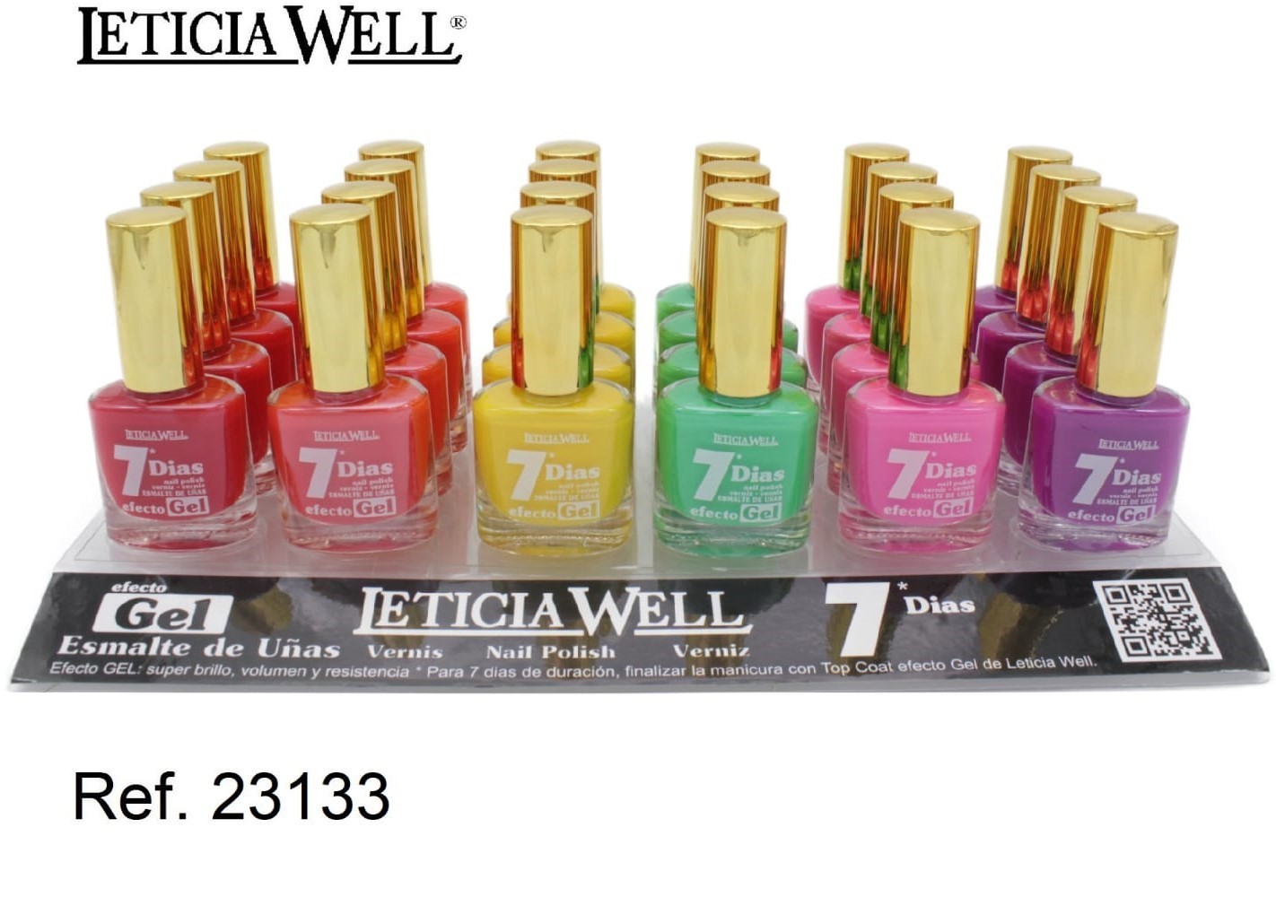 laca de uñas 7 dias gel(0,57 € UNIDAD) PACK 24 LETICIA WELL