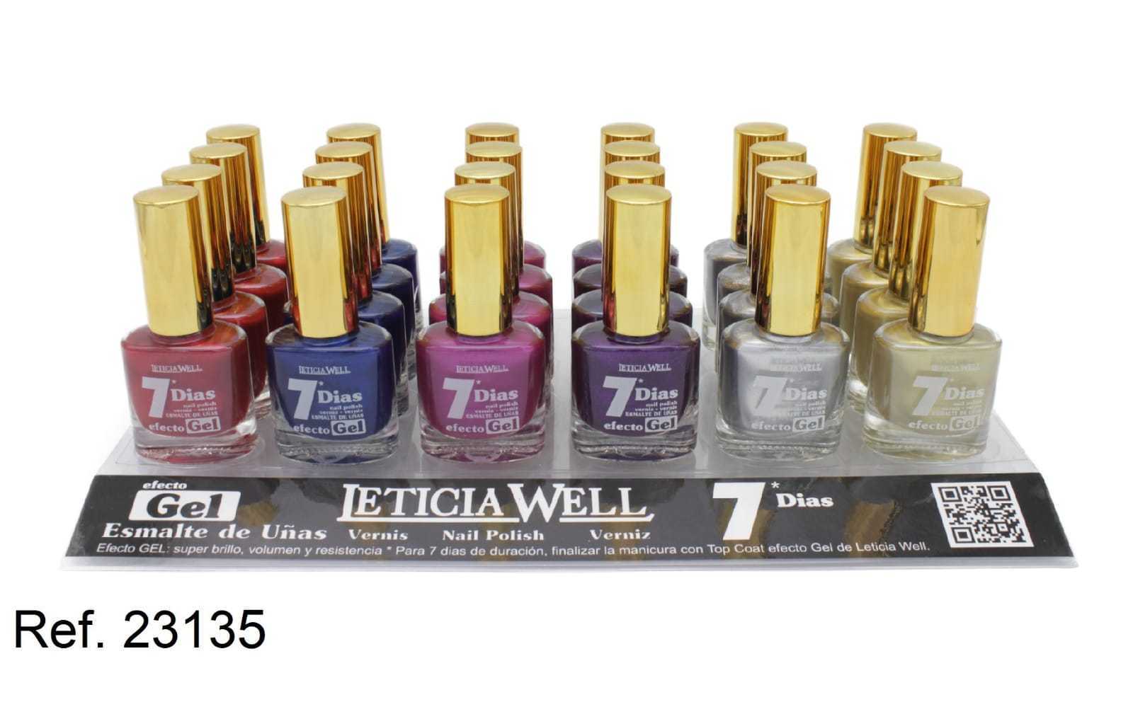 laca de uñas 7 dias gel(0,57 € UNIDAD) PACK 24 LETICIA WELL