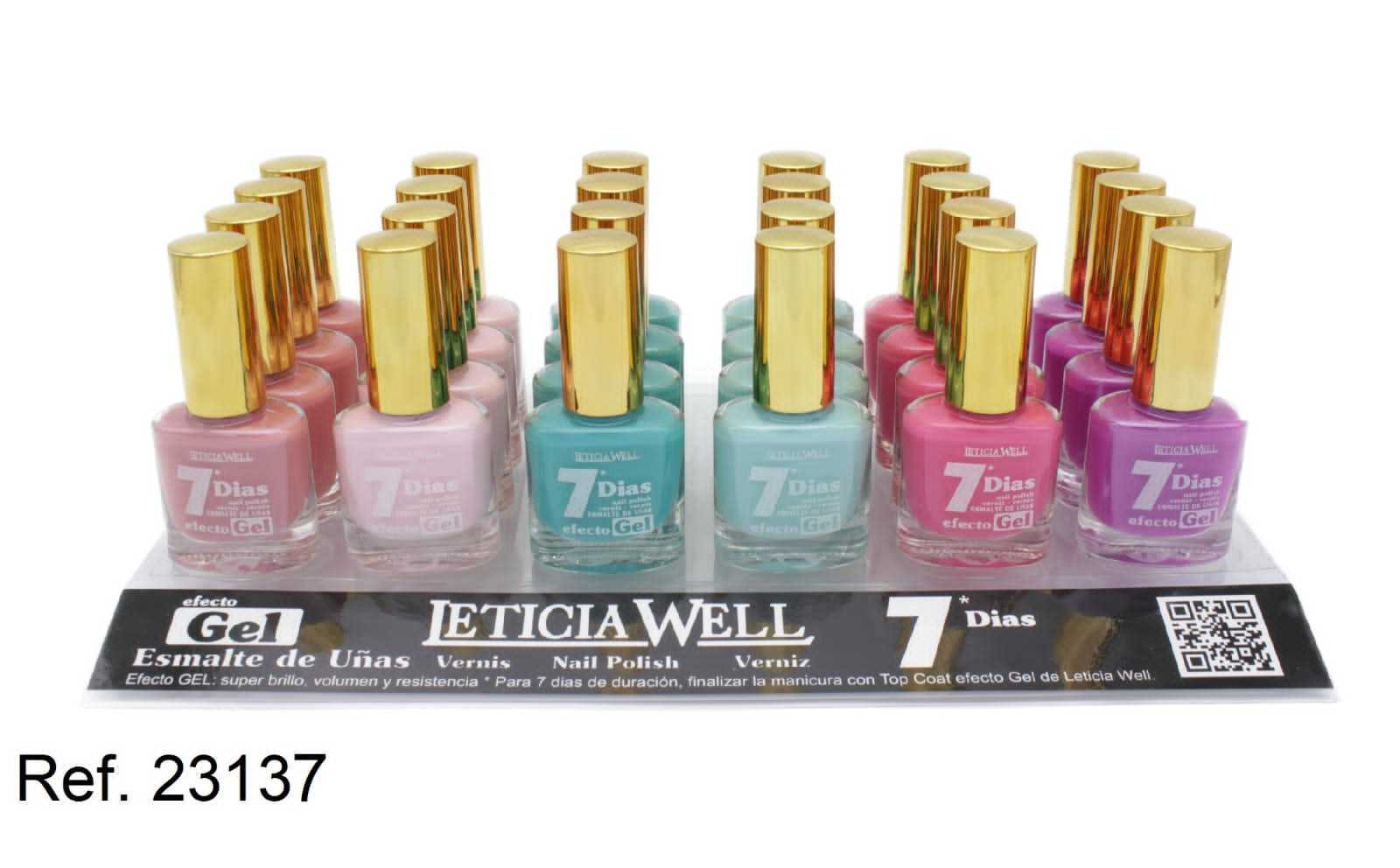 laca de uñas 7 dias gel(0,57 € UNIDAD) PACK 24 LETICIA WELL