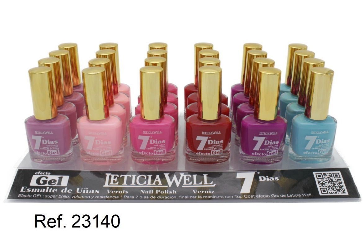 laca de uñas 7 dias gel(0,57 € UNIDAD) PACK 24 LETICIA WELL