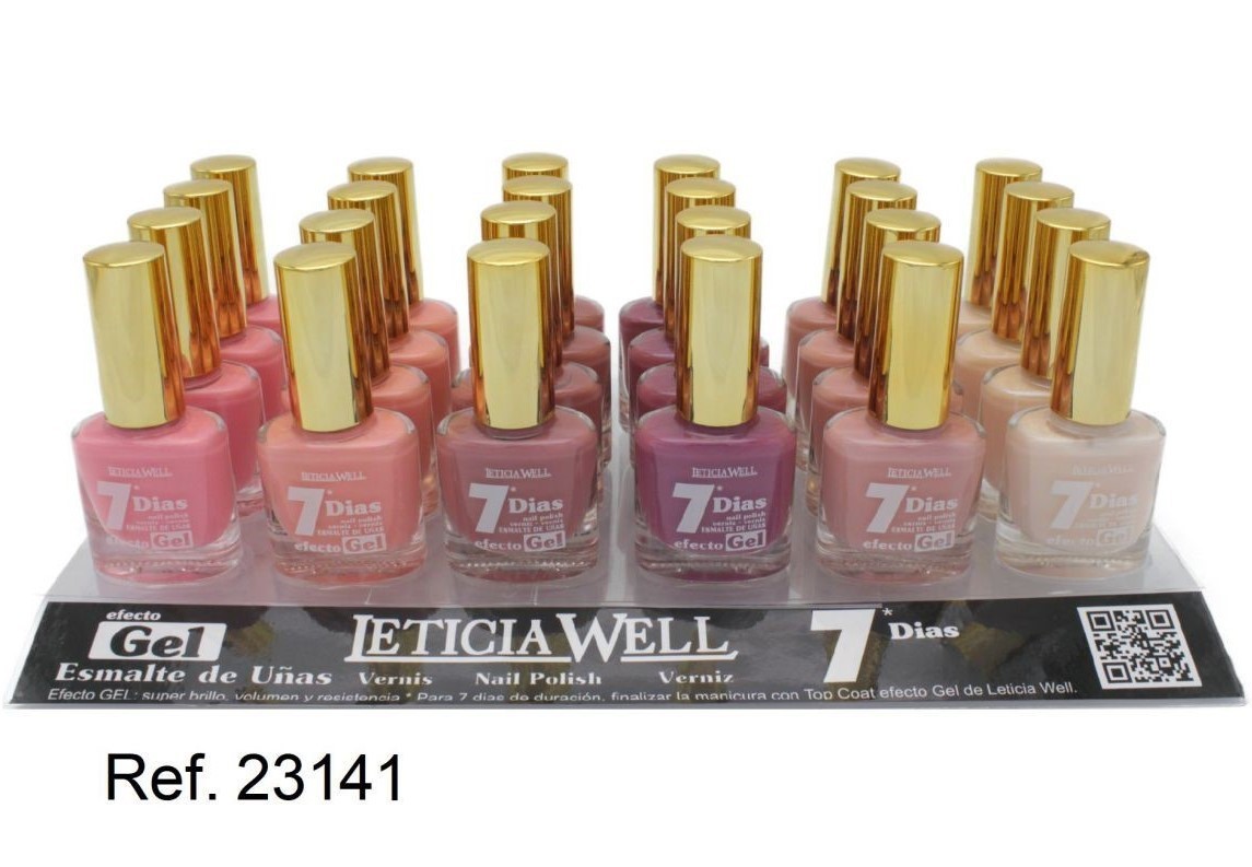 laca de uñas 7 dias gel(0,57 € UNIDAD) PACK 24 LETICIA WELL