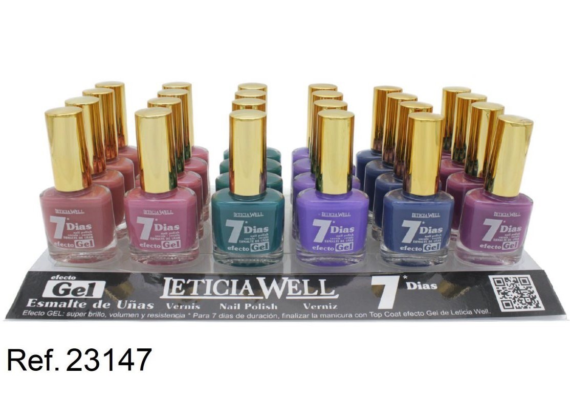 laca de uñas 7 dias (0,56 € UNIDAD) PACK 24 LETICIA WELL