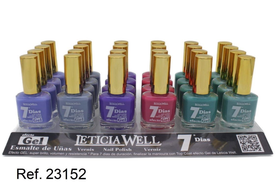 laca de uñas 7 dias gel(0,57 € UNIDAD) PACK 24 LETICIA WELL