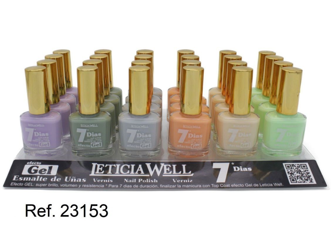 laca de uñas 7 dias gel(0,57 € UNIDAD) PACK 24 LETICIA WELL