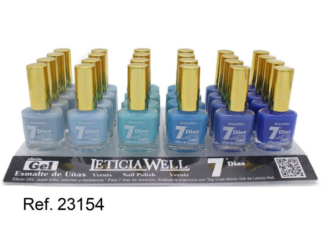 laca de uñas 7 dias gel(0,57 € UNIDAD) PACK 24 LETICIA WELL