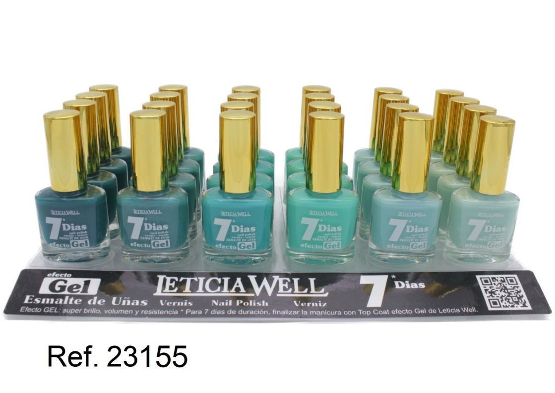 laca de uñas 7 dias gel(0,57 € UNIDAD) PACK 24 LETICIA WELL