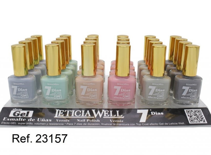 laca de uñas 7 dias gel(0,57 € UNIDAD) PACK 24 LETICIA WELL