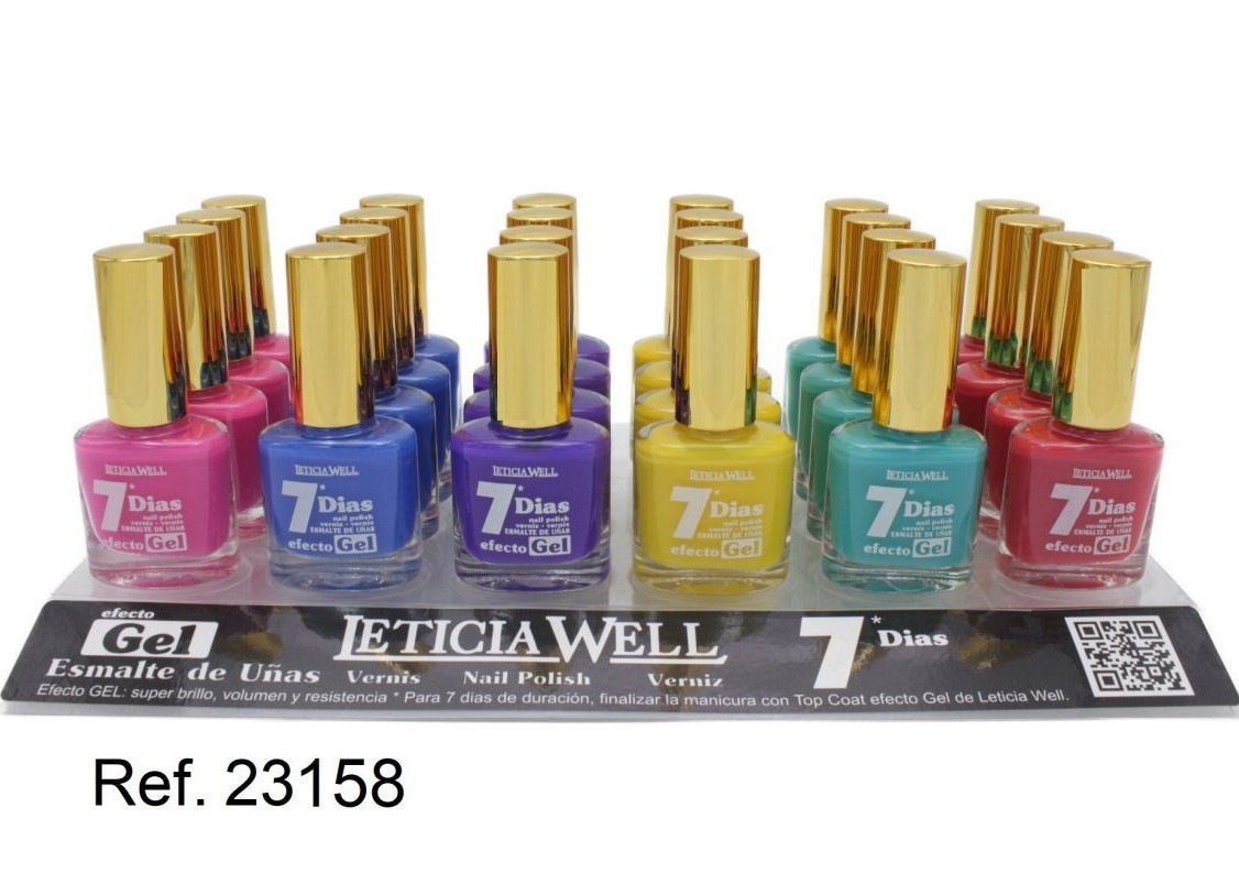 laca de uñas 7 dias gel(0,57 € UNIDAD) PACK 24 LETICIA WELL