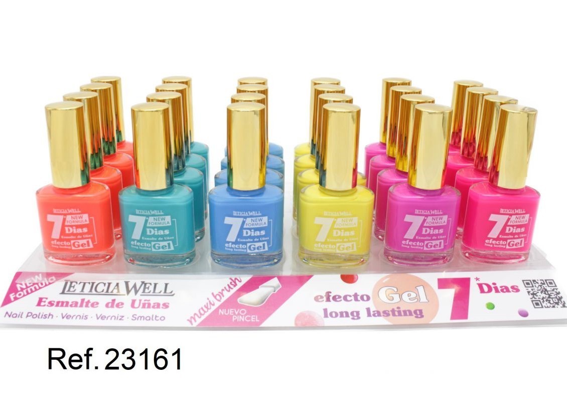 laca de uñas 7 dias gel(0,59 € UNIDAD) PACK 24 LETICIA WELL