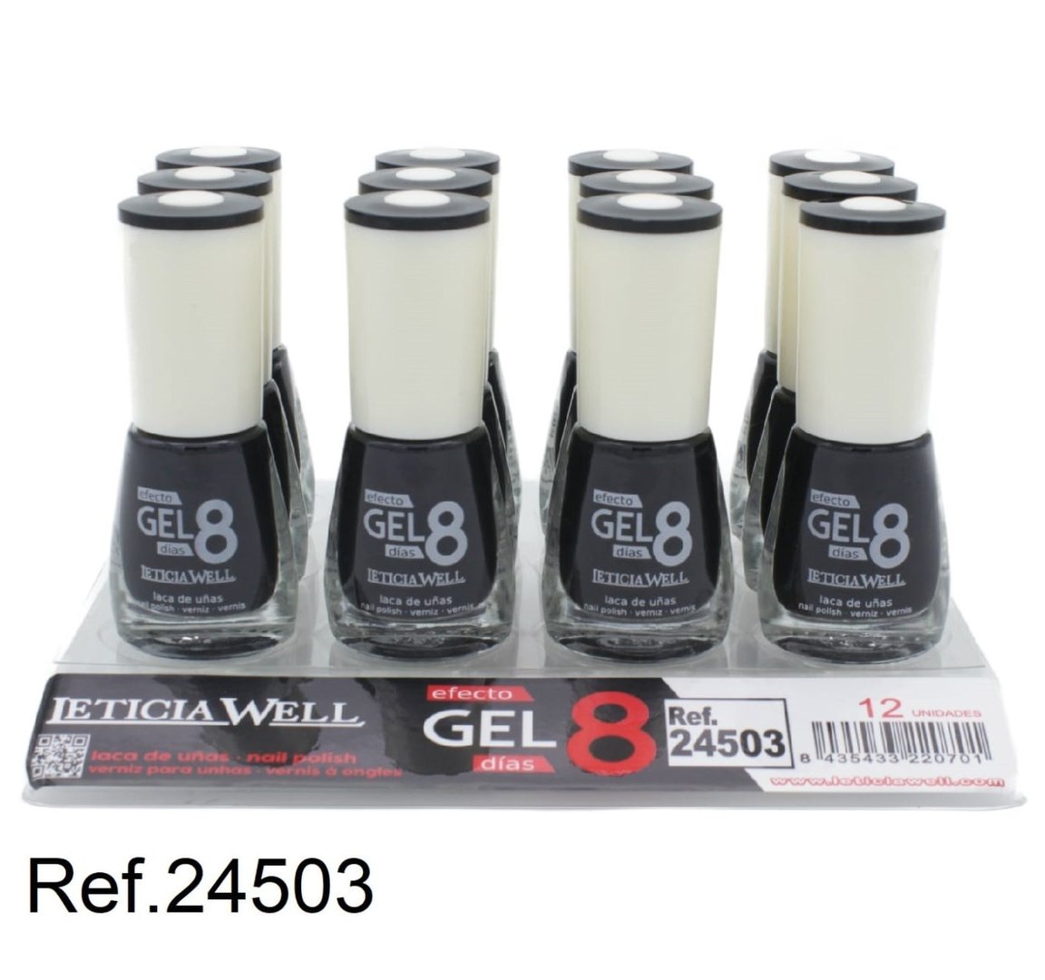 laca de uñas 8 dias efecto gel(0,49 € UNIDAD) PACK 12 LETICIA WELL