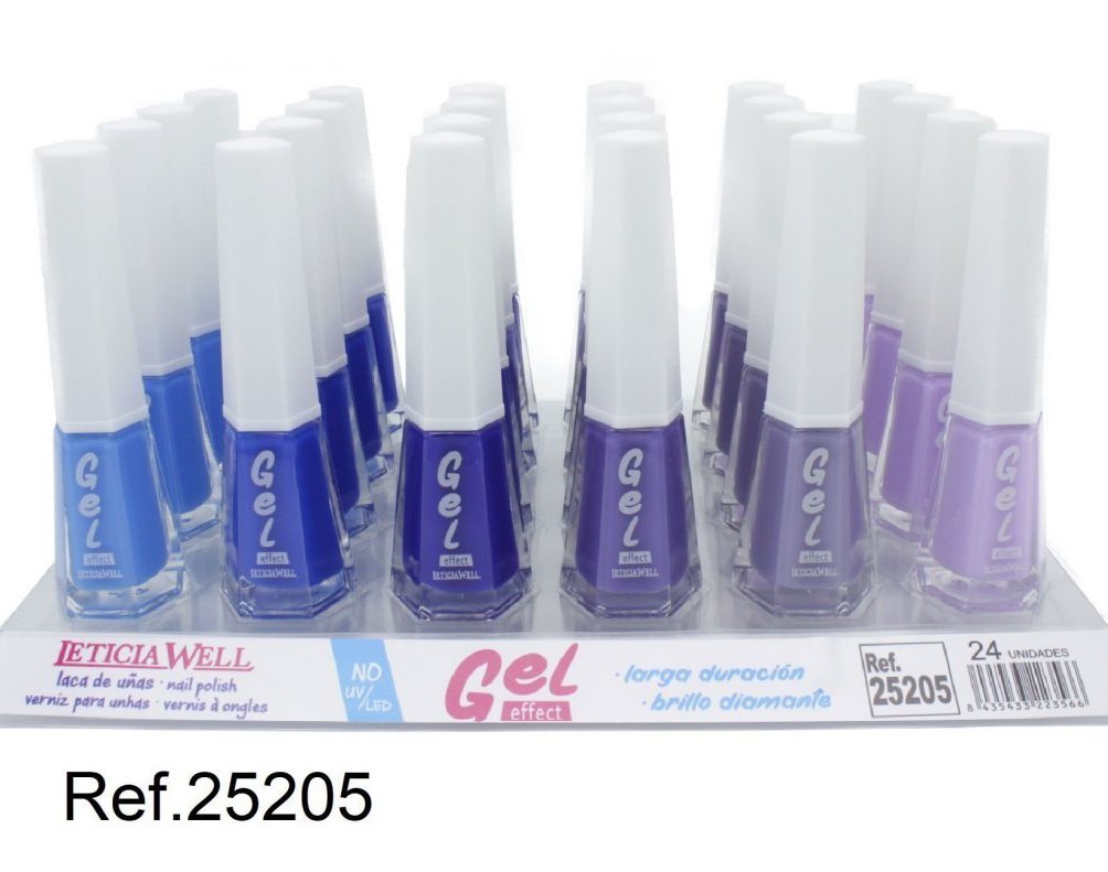 laca de uñas gel efecto (0.39€ UNIDAD) PACK 24 LETICIA WELL