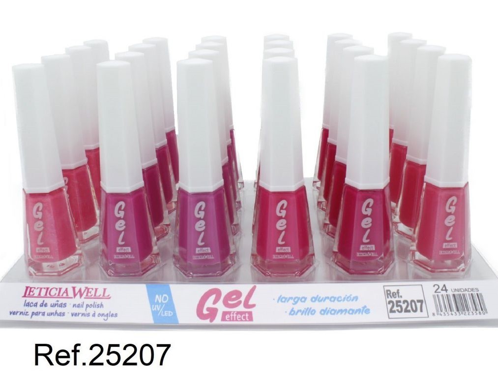 laca de uñas gel efecto (0.39€ UNIDAD) PACK 24 LETICIA WELL