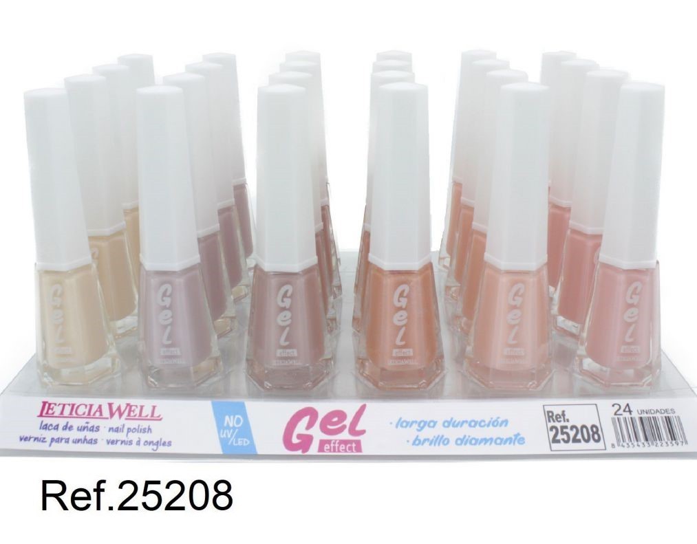 laca de uñas gel efecto (0.39€ UNIDAD) PACK 24 LETICIA WELL