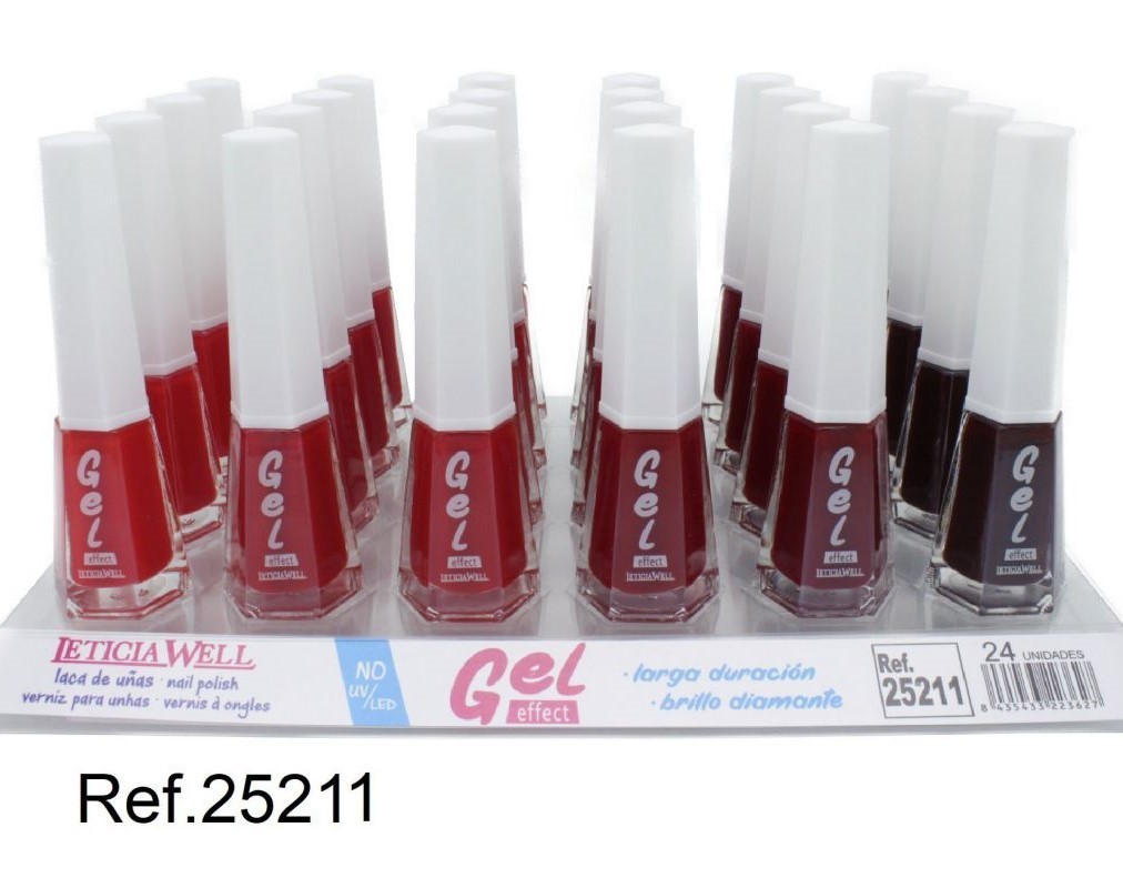 laca de uñas gel efecto (0.39€ UNIDAD) PACK 24 LETICIA WELL