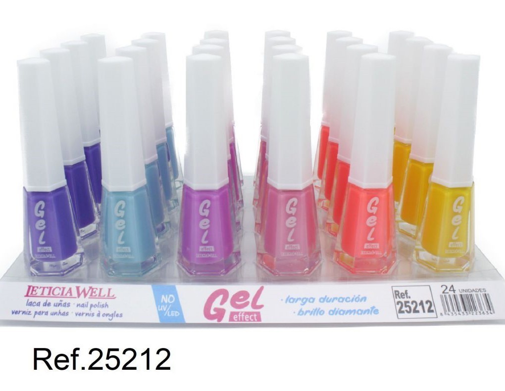 laca de uñas gel efecto (0.39€ UNIDAD) PACK 24 LETICIA WELL