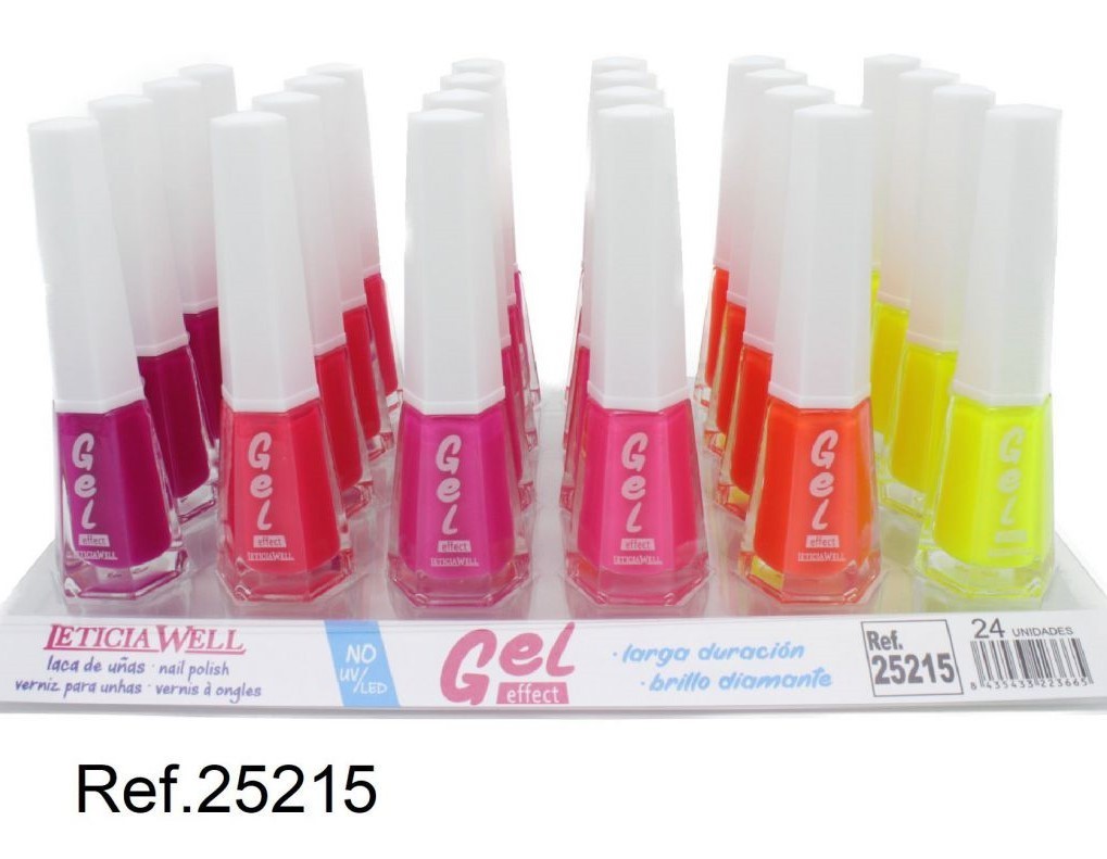 laca de uñas gel efecto (0.39€ UNIDAD) PACK 24 LETICIA WELL