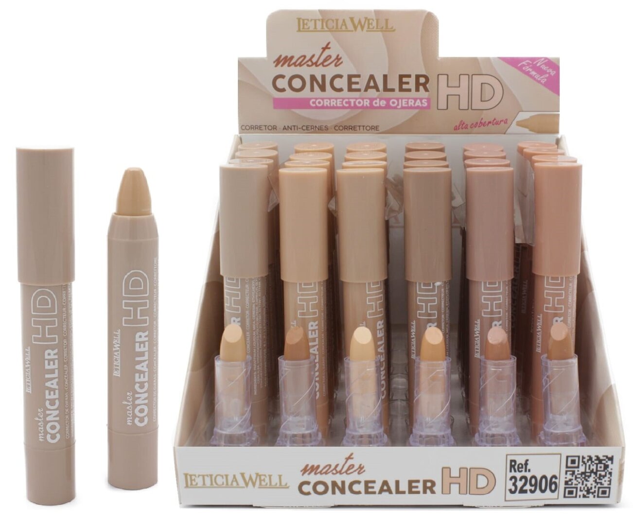 CORRECTOR DE OJERAS (0.60€‚UNIDAD) PACK 24 LETICIA WELL