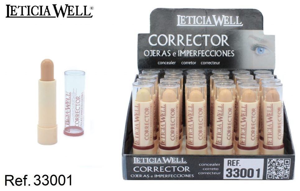 CORRECTOR DE OJERAS E (0.50€‚ UNIDAD) PACK 24 LETICIA WELL