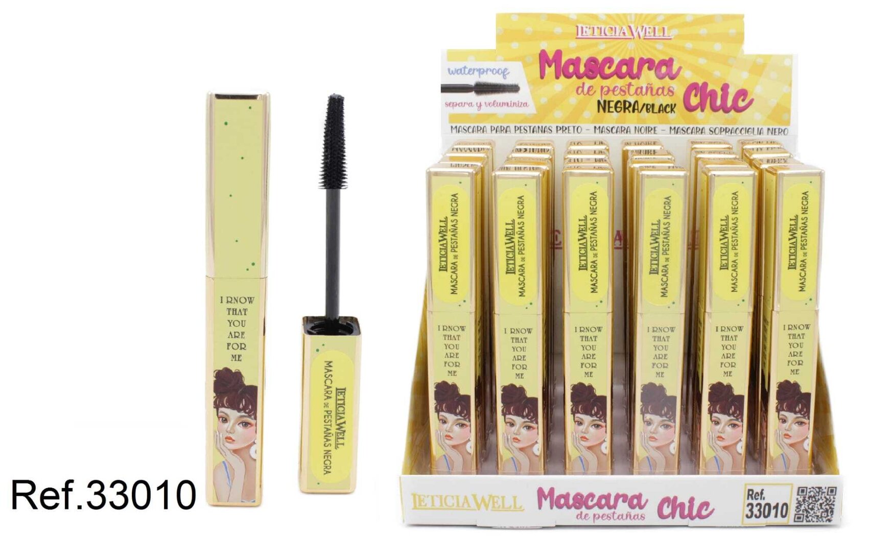 MASCARA DE PESTAÑAS NEGRA ( 0.70€‚ UNIDAD) PACK 24 LETICIA WELL