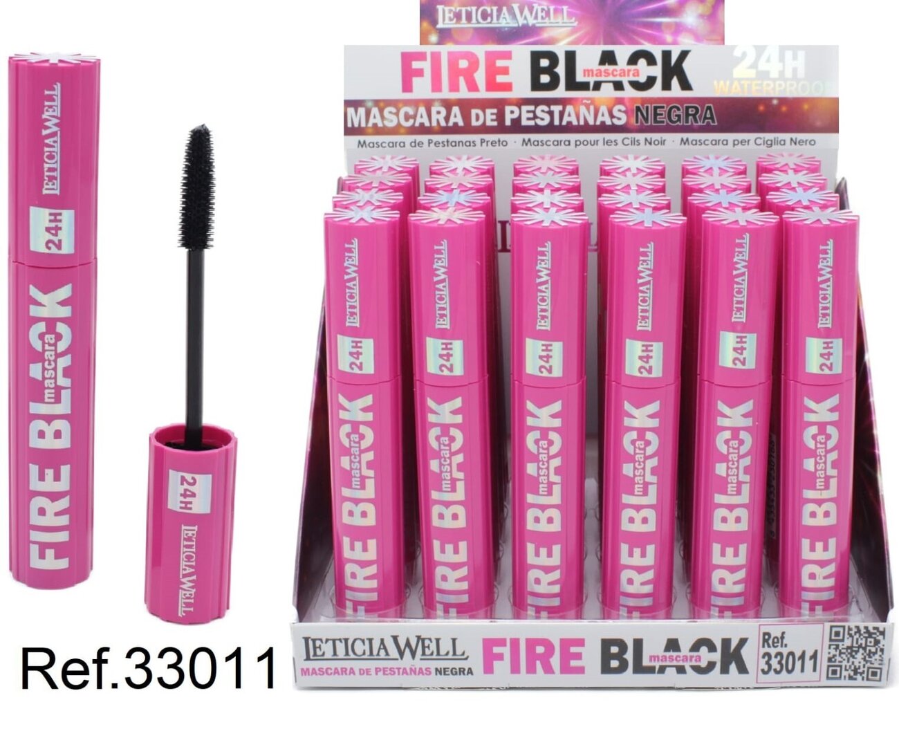 MASCARA DE PESTAÑAS( 0.82€‚ UNIDAD) PACK 24 LETICIA WELL