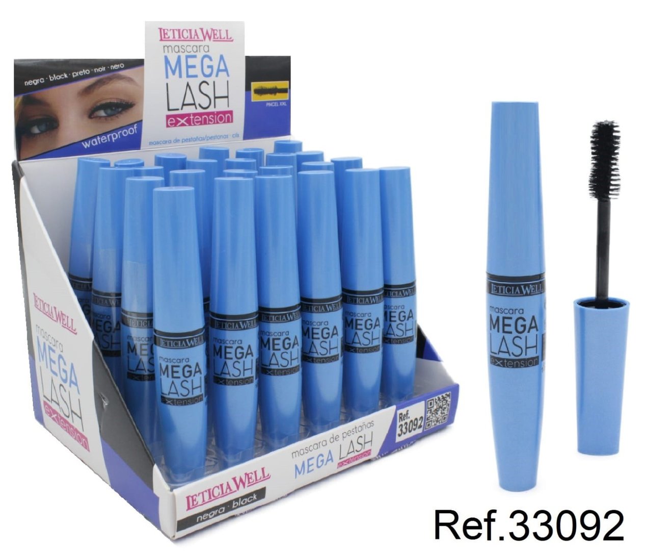 MASCARA DE PESTAÑAS( 0.69€‚ UNIDAD) PACK 24 LETICIA WELL
