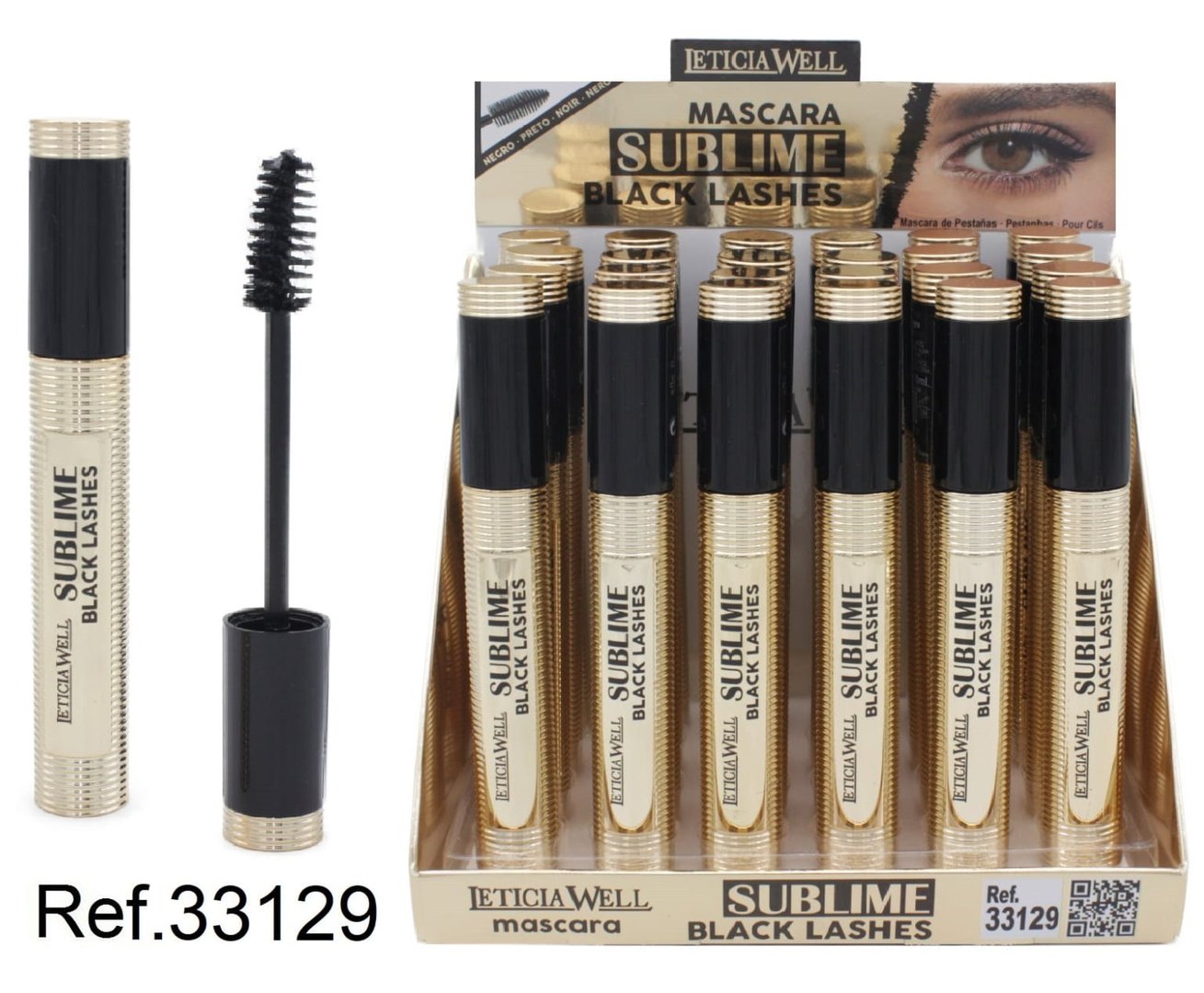 MASCARA DE PESTAÑAS (0.85€) PACK 24 LETICIA WELL
