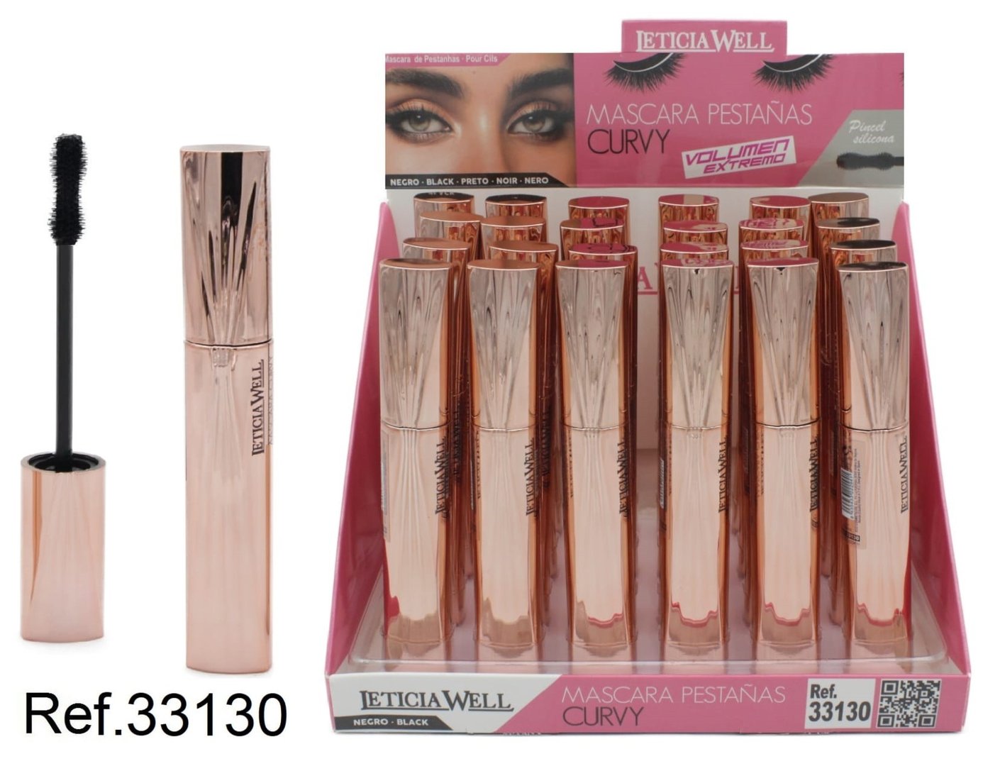 MASCARA DE PESTAÑAS (0.85€) PACK 24 LETICIA WELL
