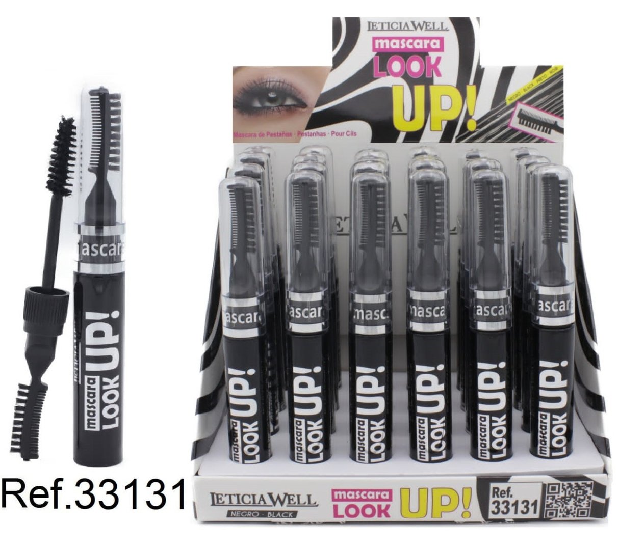 MASCARA DE PESTAÑAS (0.69€ UNIDAD) PACK 24 LETICIA WELL