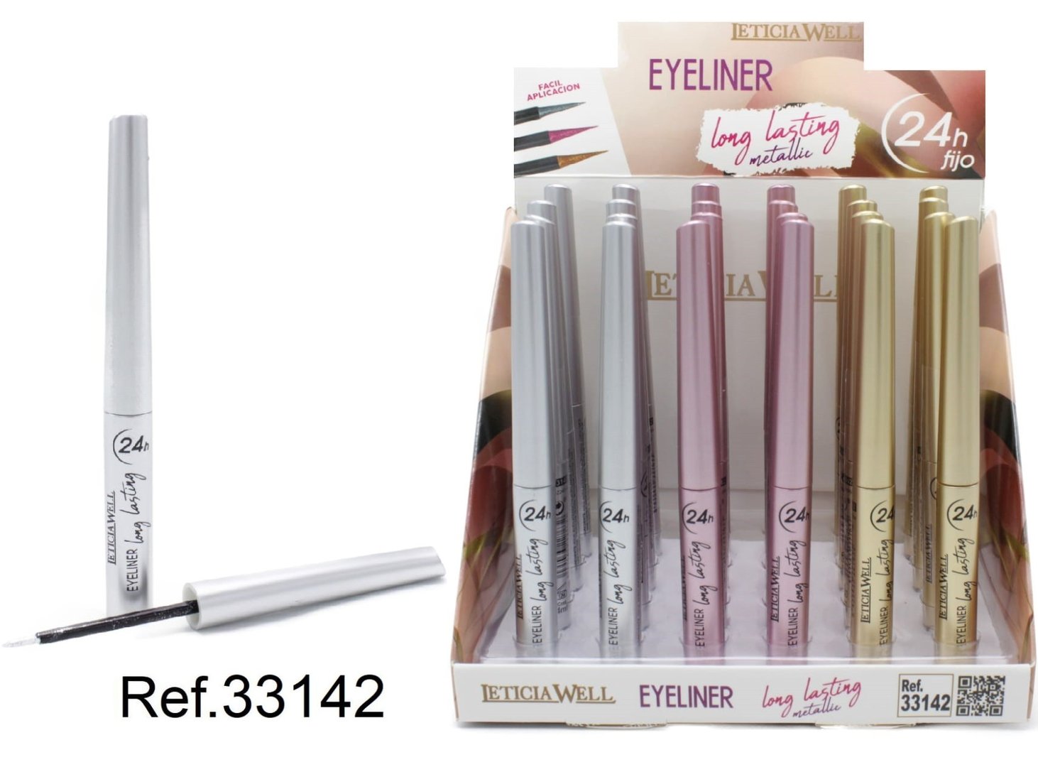 EYELINER ( 0.75€ UNIDAD) PACK 24 LETICIA WELL