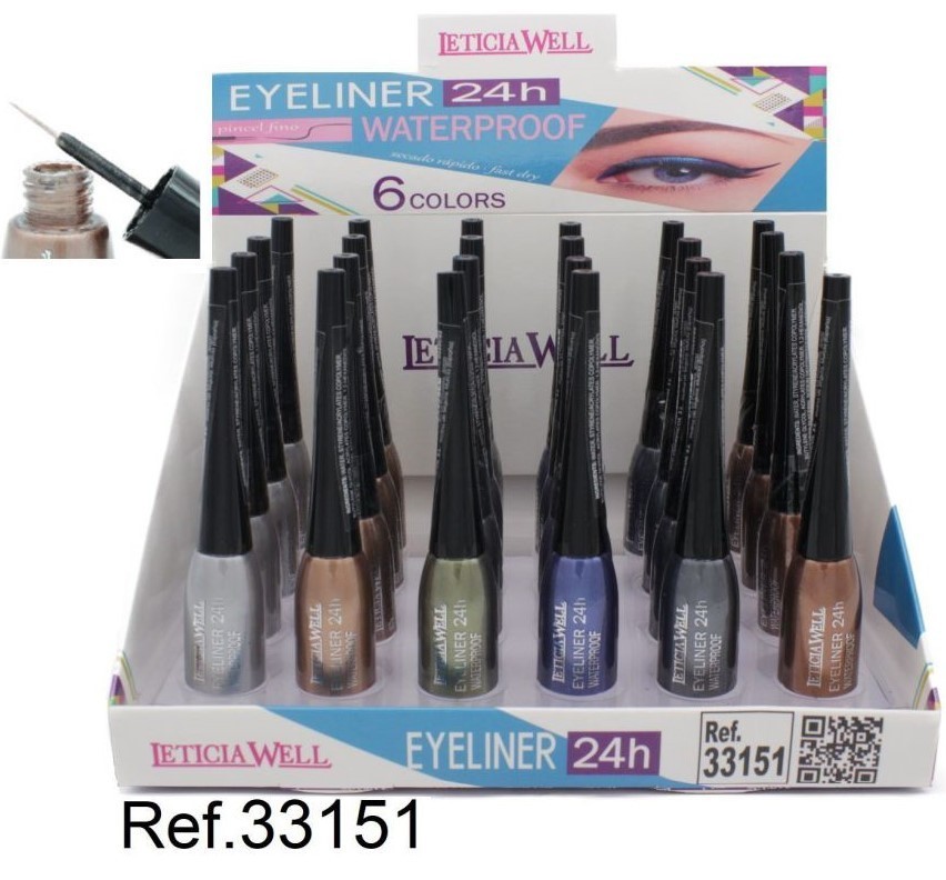 EYELINER ( 0.57€ UNIDAD) PACK 24 LETICIA WELL