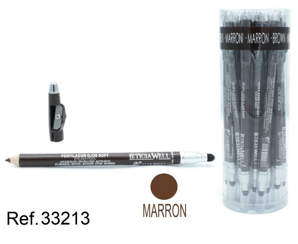 LAPIZ DE OJOS MARRON APLICADOR SACAPUNTAS(0.45€ UNIDAD)PACK 20 LETICIA WELL