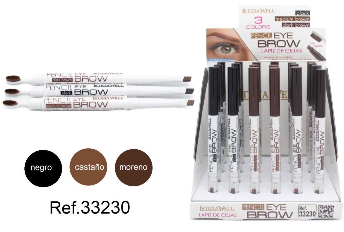 LAPIZ DE CEJAS(0.79€ UNIDAD) PACK 24 LETICIA WELL