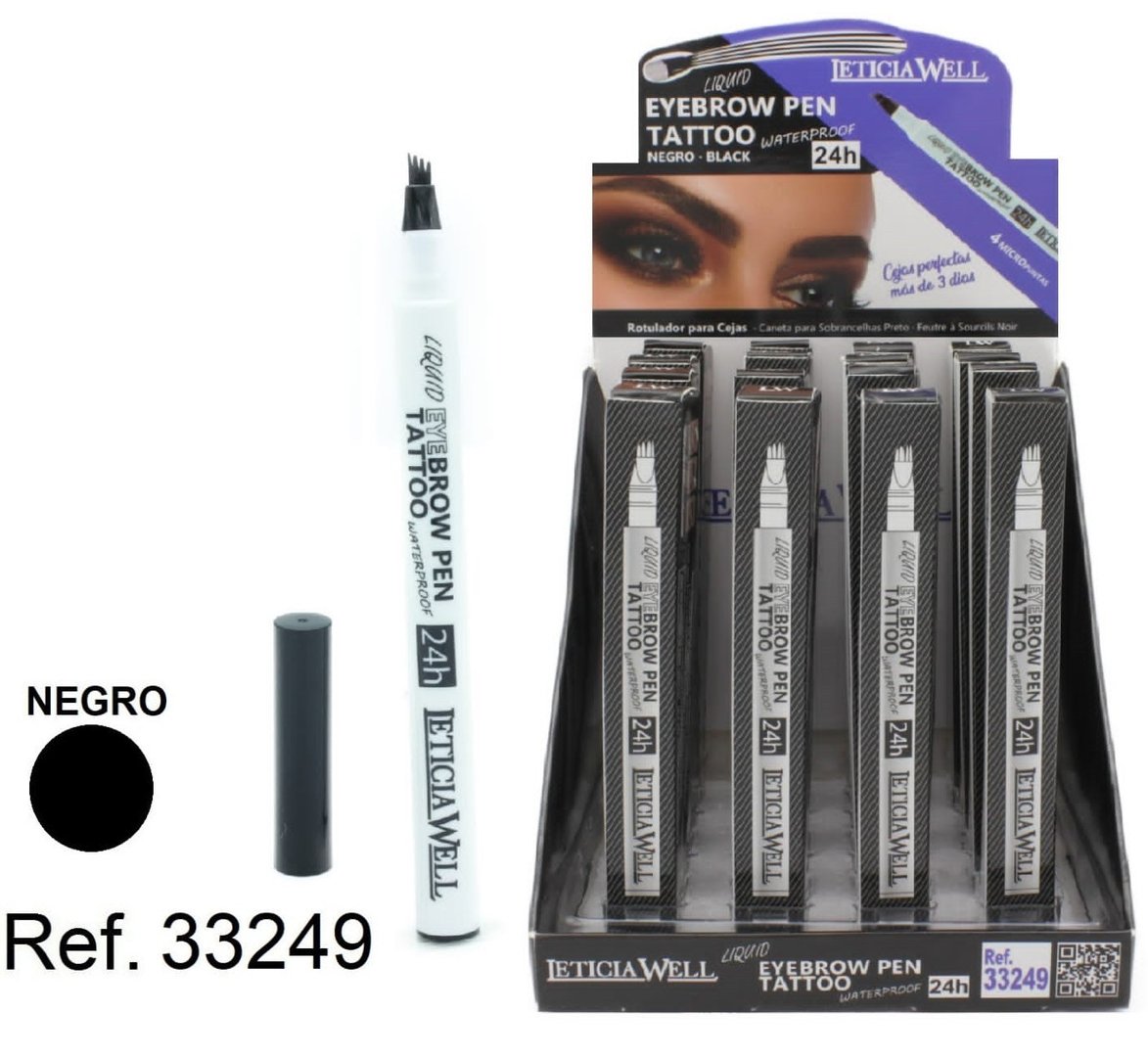 ROTULADOR PARA CEJAS 24H. NEGRO(1.09€ UNIDAD) PACK 16 LETICIA WELL