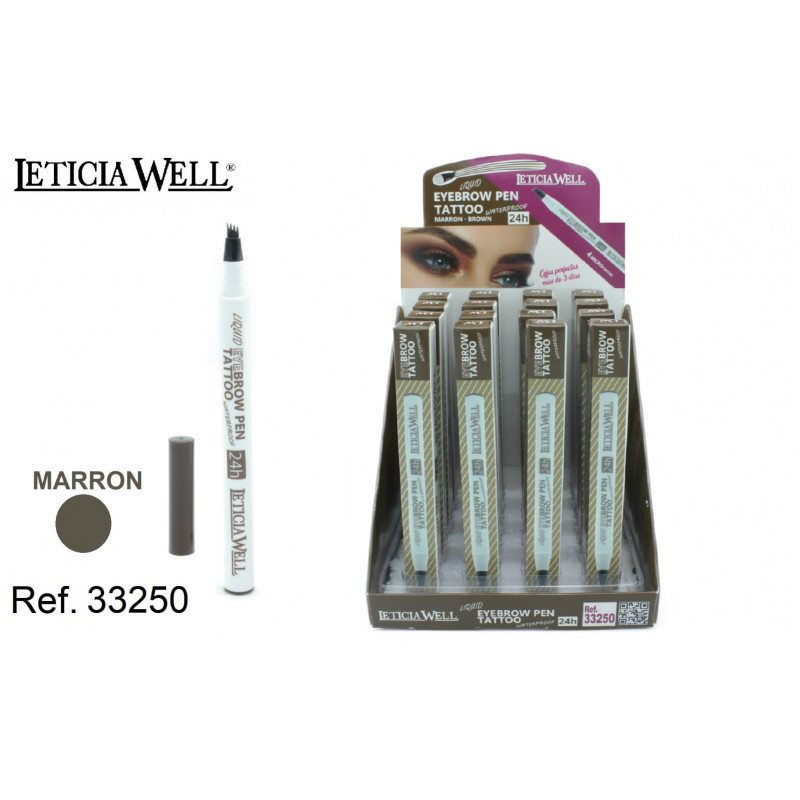 ROTULADOR PARA CEJAS 24H. MARRON(1.09€ UNIDAD) PACK 16 LETICIA WELL