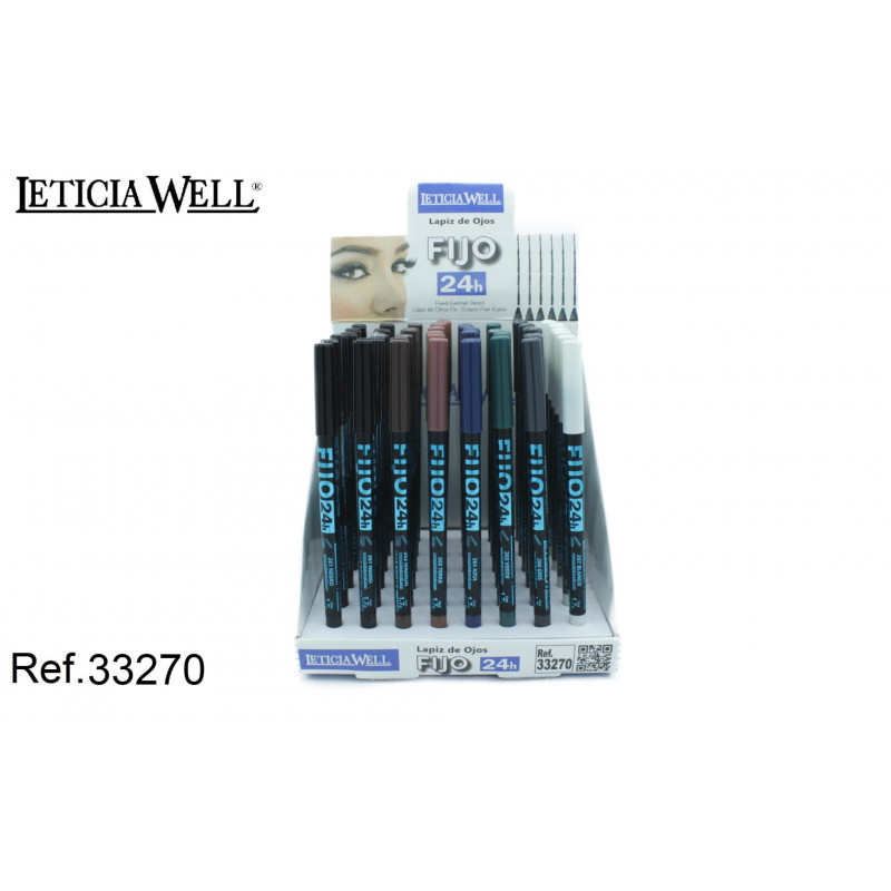 LAPIZ DE OJOS FIJO (0.51€ UNIDAD)PACK 48 LETICIA WELL