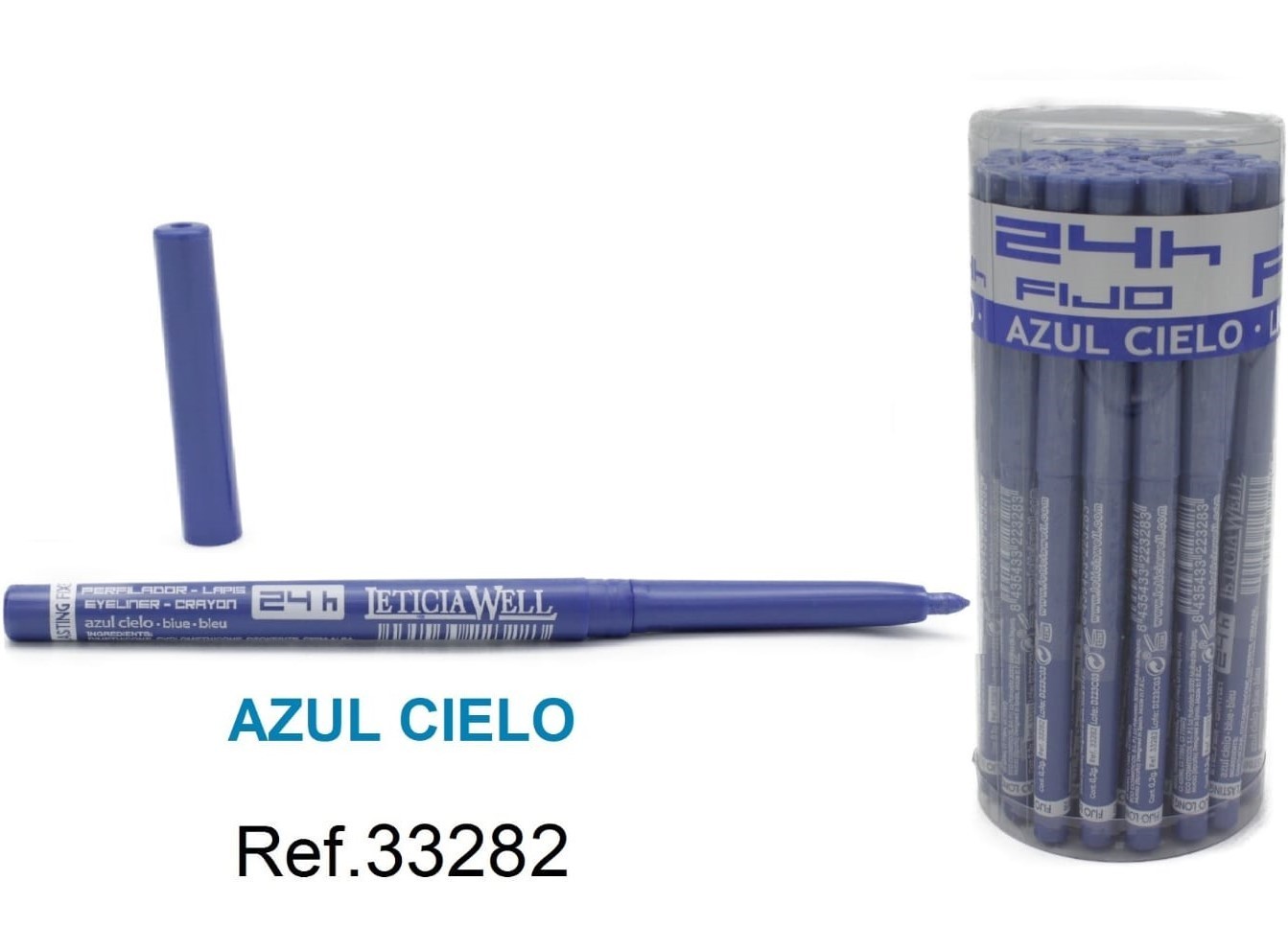 LAPIZ DE OJOS FIJO 24H (0,49€ UNIDAD) PACK 20 UNIDADES LETICIA WELL