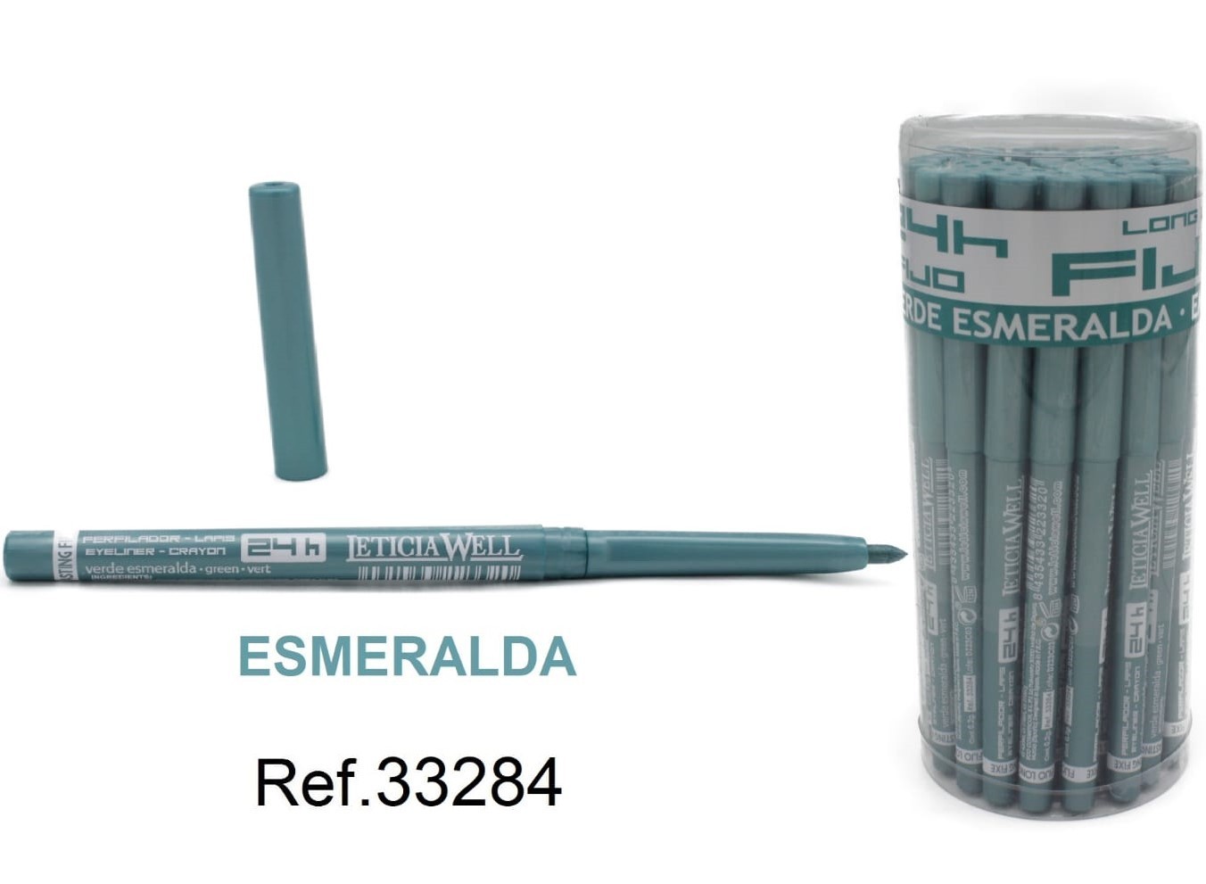 LAPIZ DE OJOS FIJO 24H (0,49€ UNIDAD) PACK 20 UNIDADES LETICIA WELL