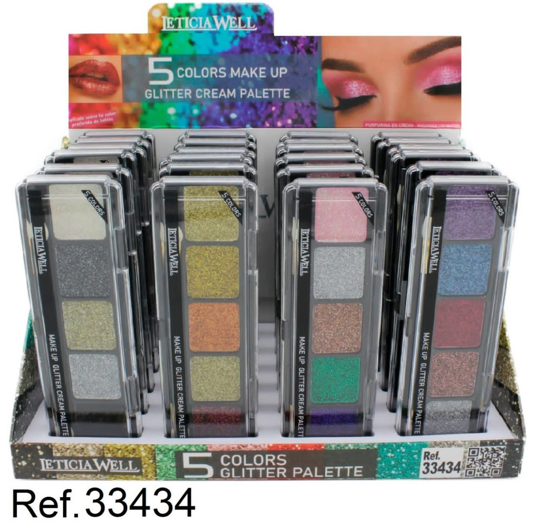 GLITTER CREMA PALETTA (0,79 € UNIDAD) PACK 24 LETICIA WELL