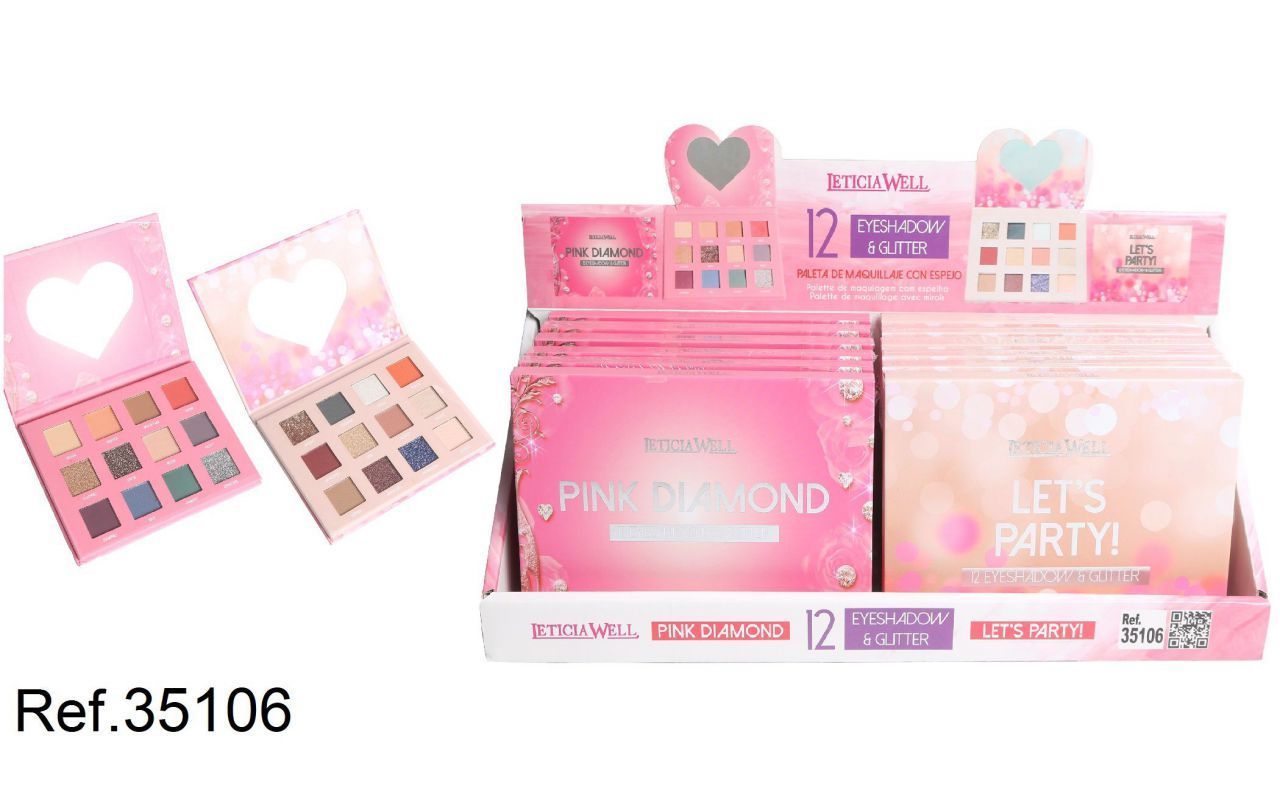 PALETA DE MAQUILLAJE (3,25€ UNIDAD) PACK 12 LETICIA WELL